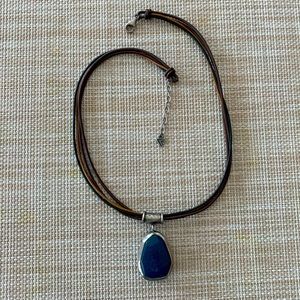 Necklace (Silpada) with dark blue stone